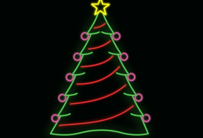 neon juletræ